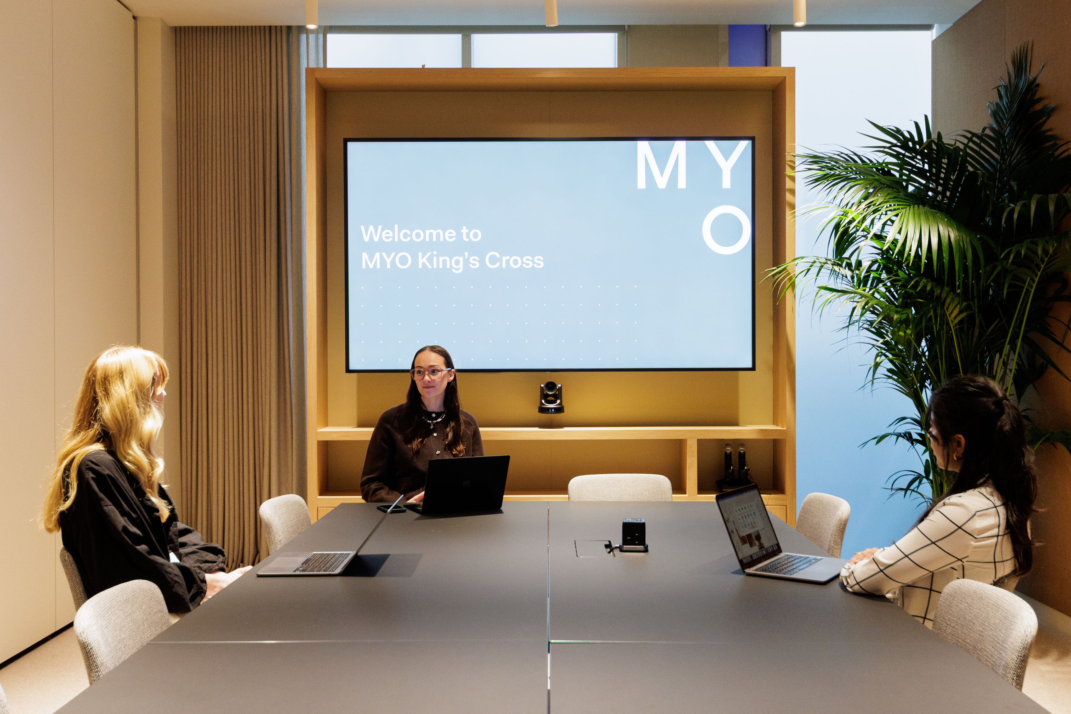 Fully equipped meeting room at MYO King's Cross