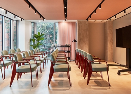 A meeting room that seats up to twenty people