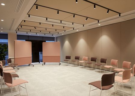 An alternative configuration of the Wren boardroom at MYO St Paul's