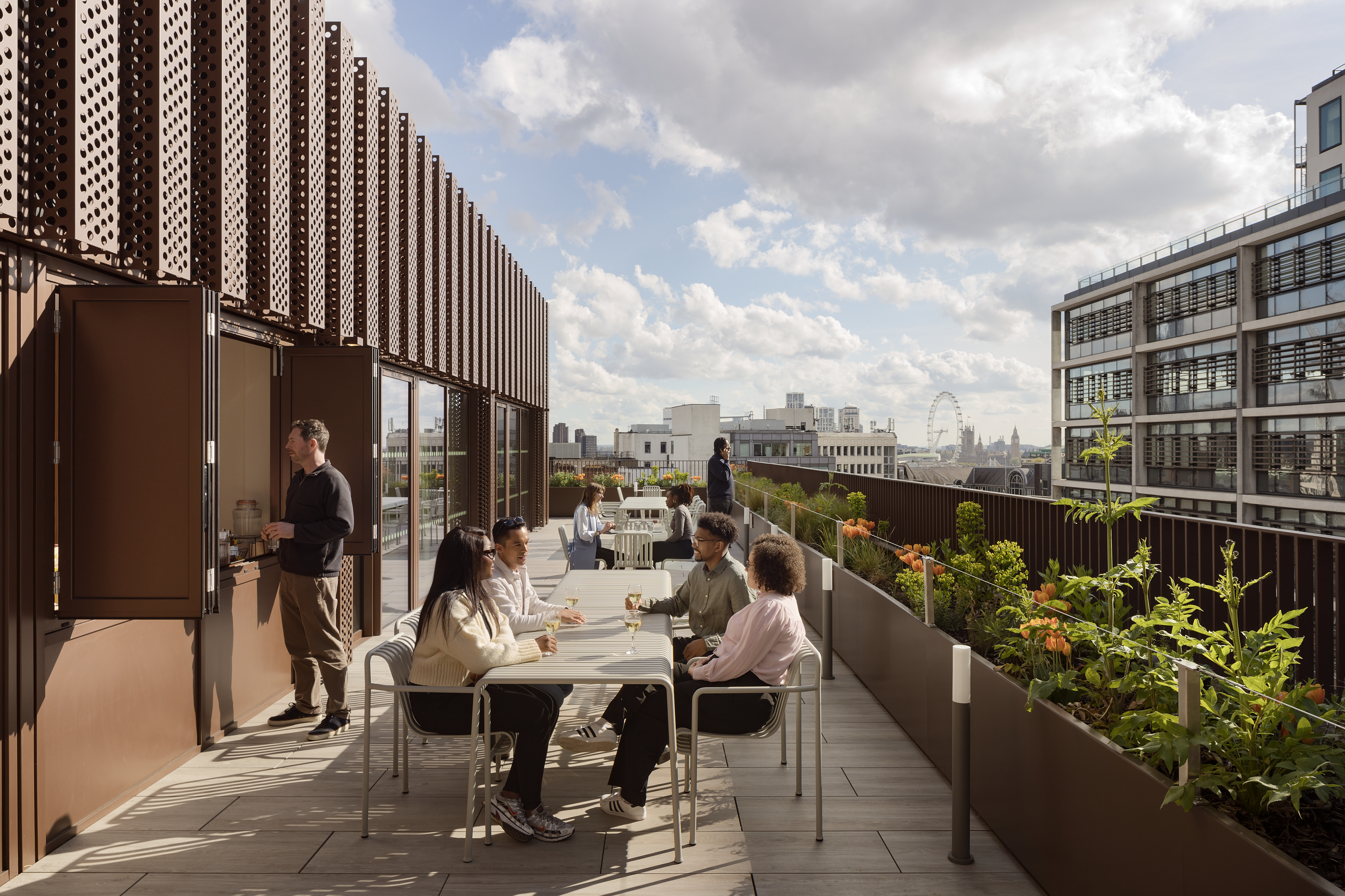Outdoor terrace overlooking the City