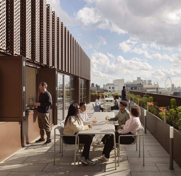 Outdoor terrace overlooking the City