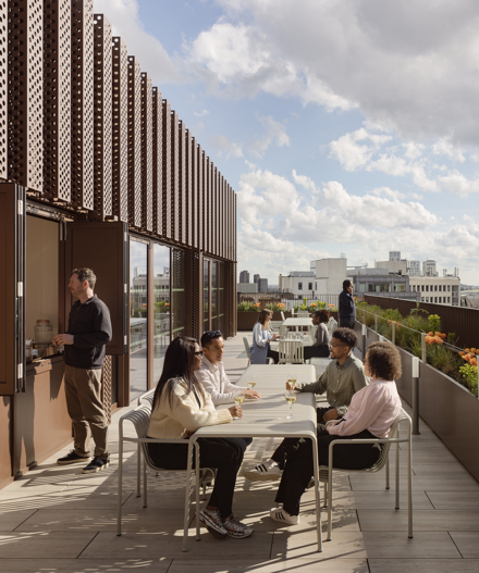 Outdoor terrace overlooking the City