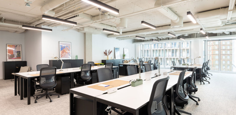 Open plan office space in MYO Victoria Street