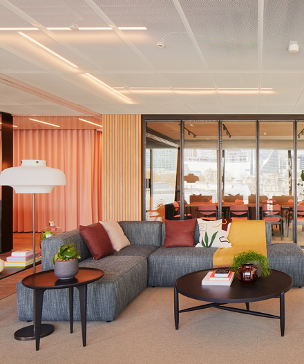 Contemporary lounge space in MYO Liverpool Street
