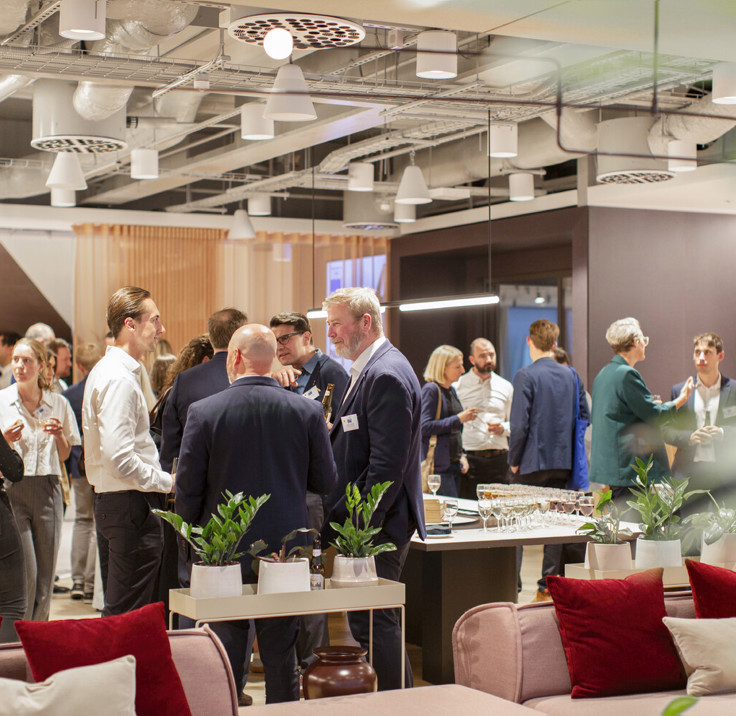 Networking space filled with professionals
