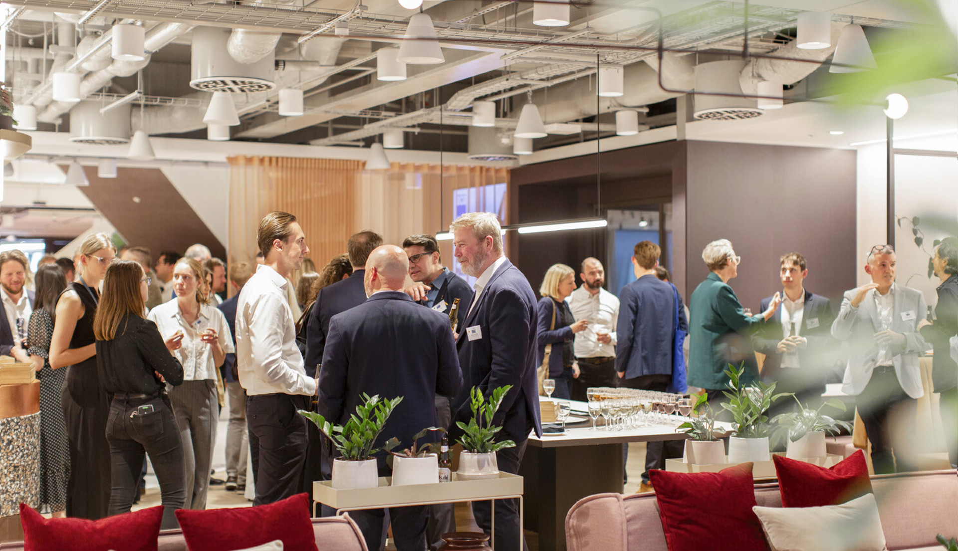 Networking space filled with professionals