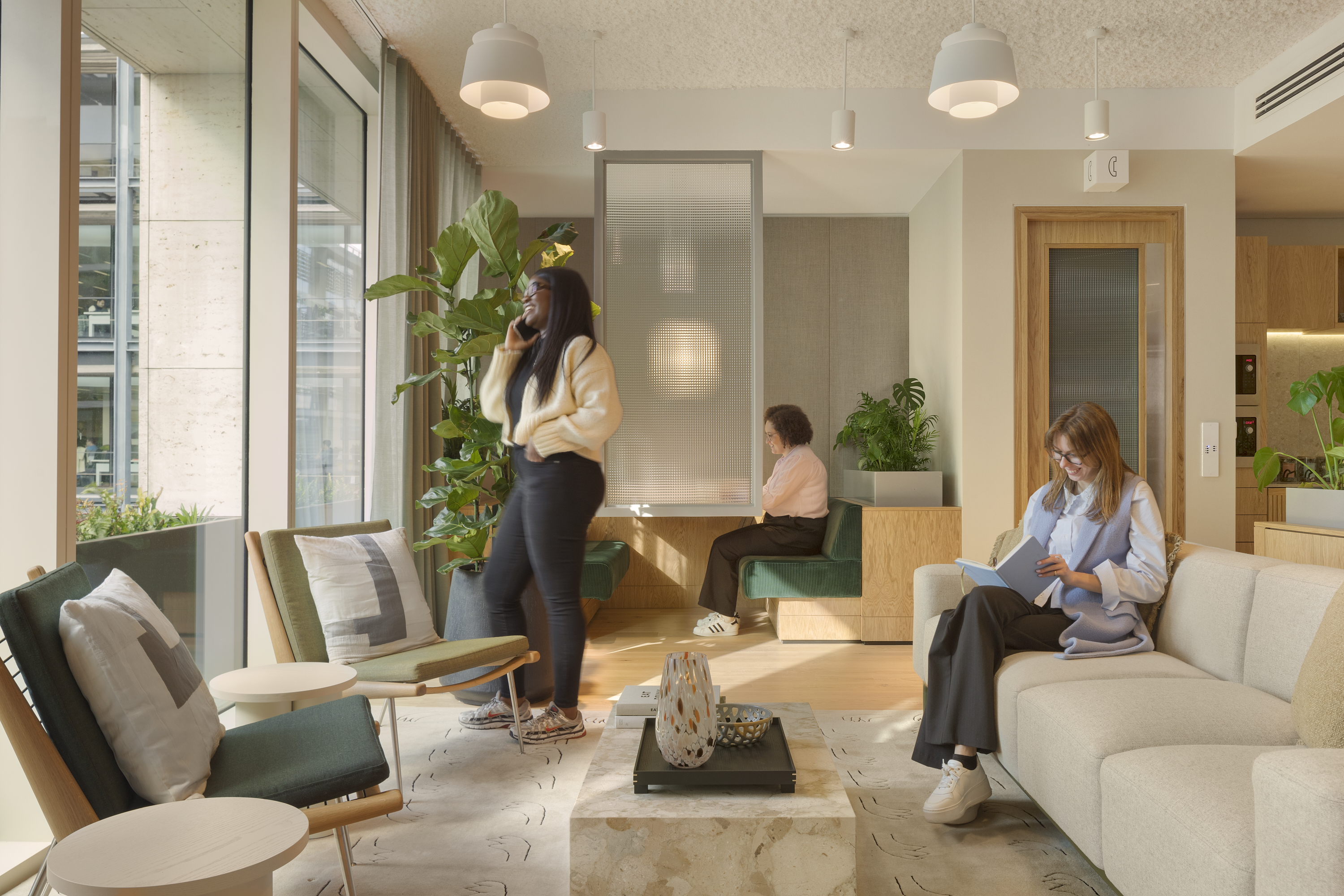 Welcoming breakout space at MYO New Street Square