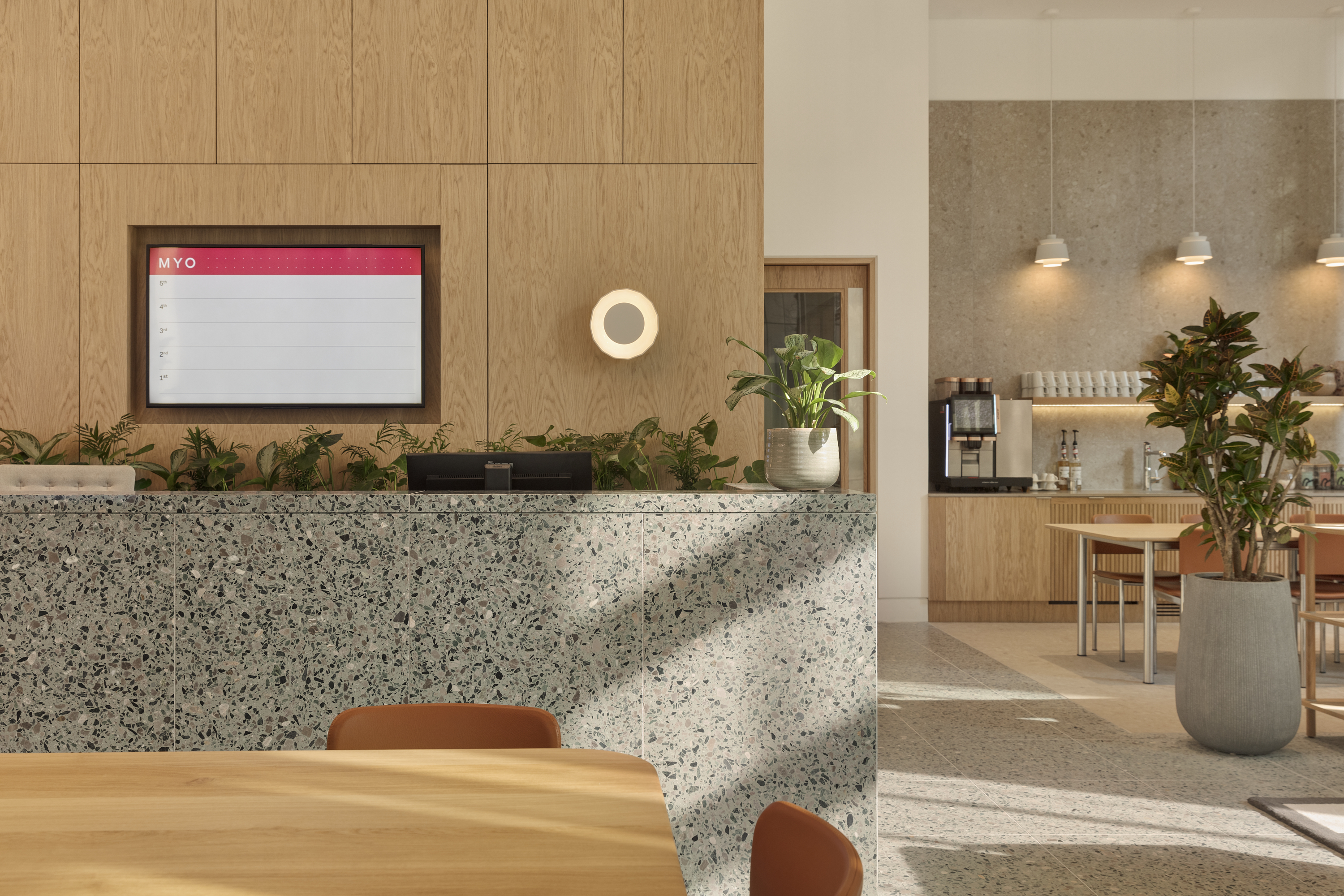 Modern reception area