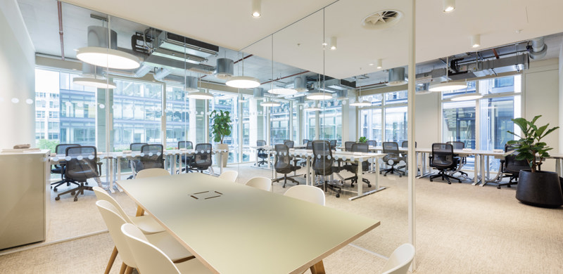 Light-filled meeting space in MYO New Street Square