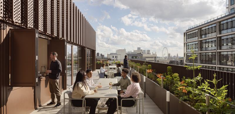 A terrace that's perfect for connecting and viewing the City.